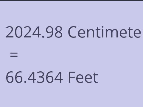 2024.98 CM TO FEET