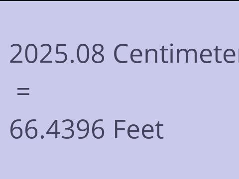 2025.08 CM TO FEET