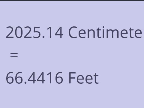 2025.14 CM TO FEET