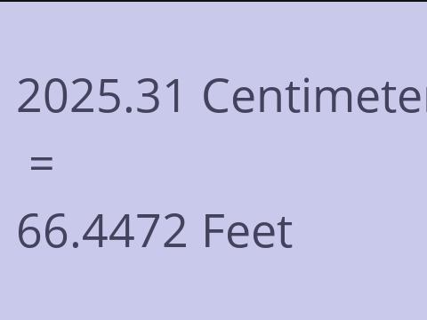 2025.31 CM TO FEET