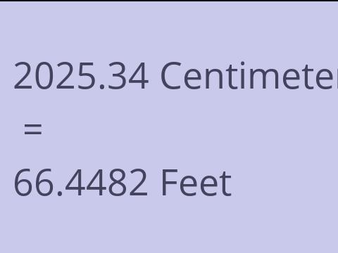 2025.34 CM TO FEET