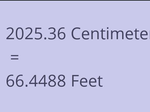 2025.36 CM TO FEET