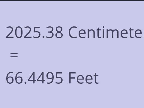2025.38 CM TO FEET