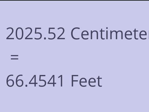 2025.52 CM TO FEET