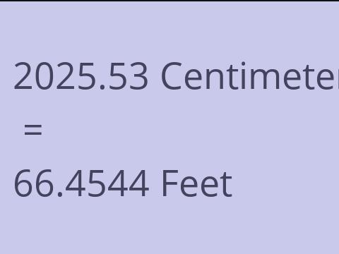 2025.53 CM TO FEET