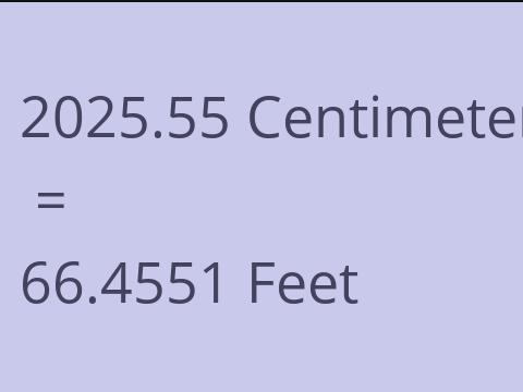 2025.55 CM TO FEET