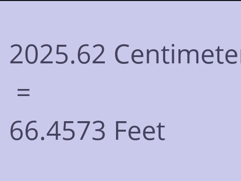 2025.62 CM TO FEET