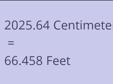 2025.64 CM TO FEET