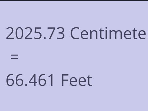 2025.73 CM TO FEET