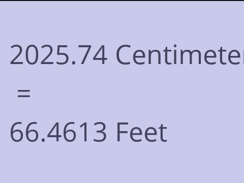 2025.74 CM TO FEET