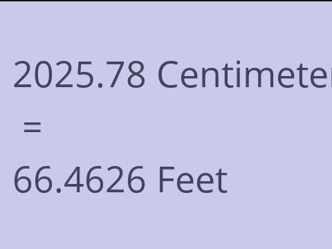 2025.78 CM TO FEET