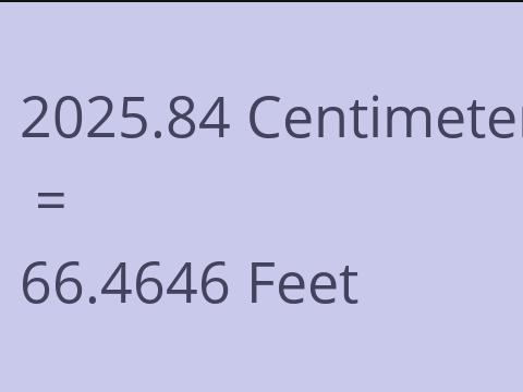 2025.84 CM TO FEET