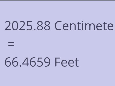2025.88 CM TO FEET