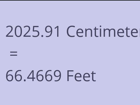 2025.91 CM TO FEET