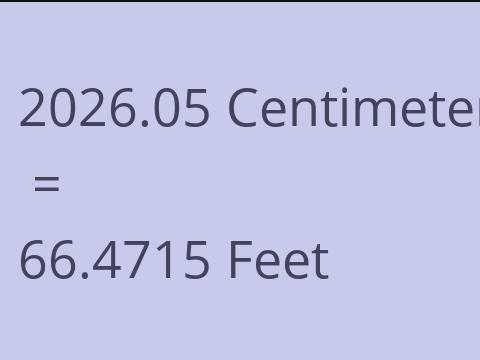 2026.05 CM TO FEET