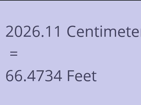 2026.11 CM TO FEET