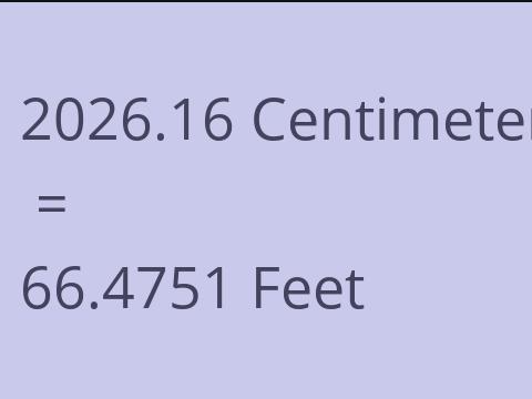 2026.16 CM TO FEET