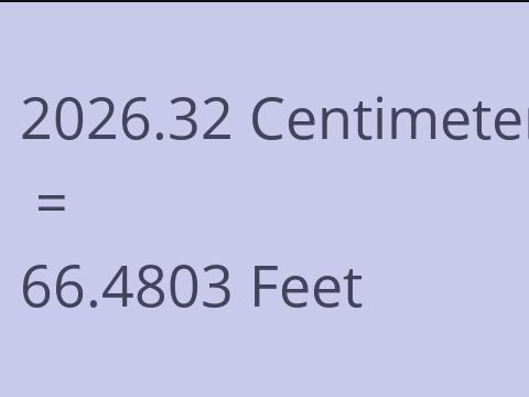 2026.32 CM TO FEET