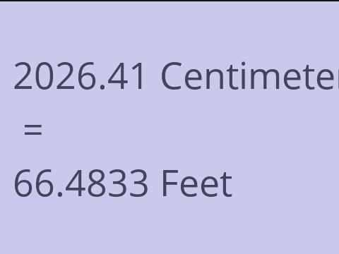 2026.41 CM TO FEET