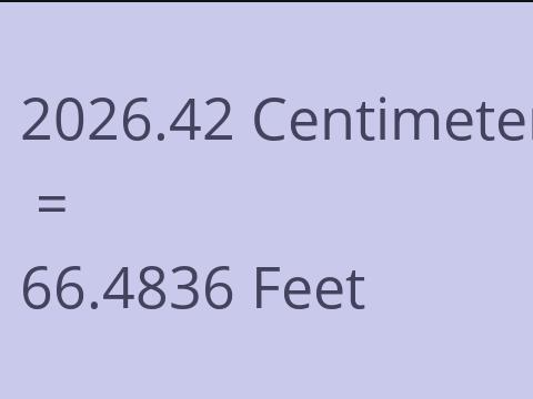 2026.42 CM TO FEET