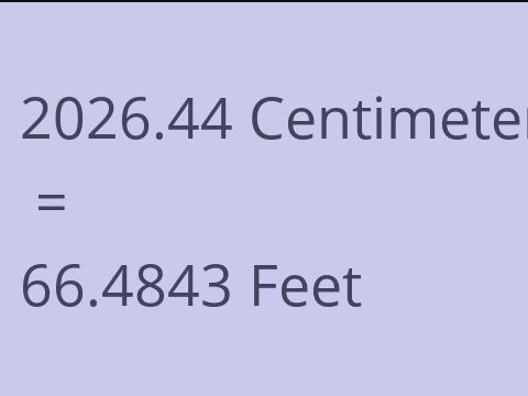 2026.44 CM TO FEET