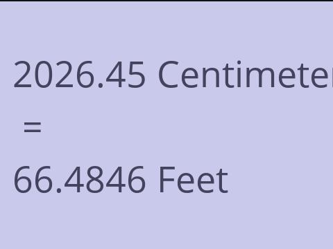 2026.45 CM TO FEET