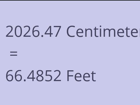 2026.47 CM TO FEET