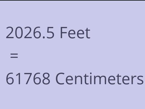 2026.5 FEET TO CM