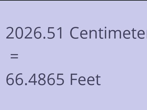 2026.51 CM TO FEET