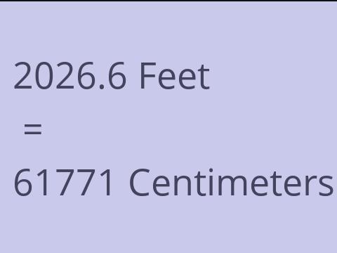 2026.6 FEET TO CM