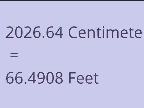 2026.64 CM TO FEET