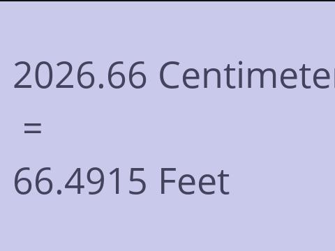 2026.66 CM TO FEET