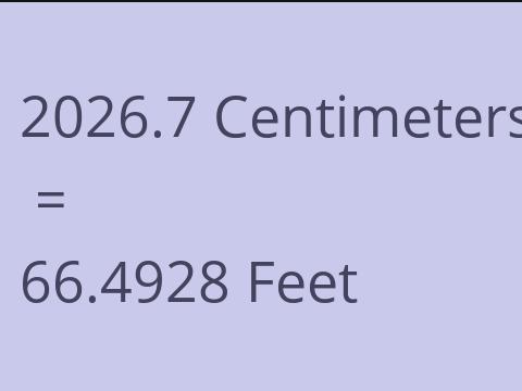 2026.7 CM TO FEET