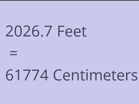 2026.7 FEET TO CM