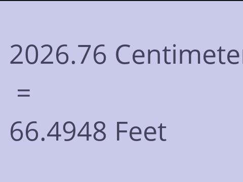 2026.76 CM TO FEET