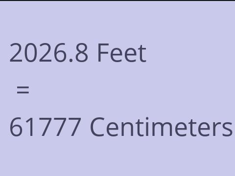 2026.8 FEET TO CM