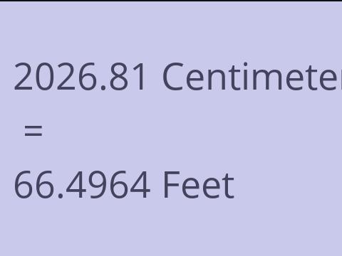 2026.81 CM TO FEET