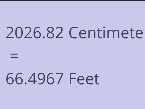 2026.82 CM TO FEET