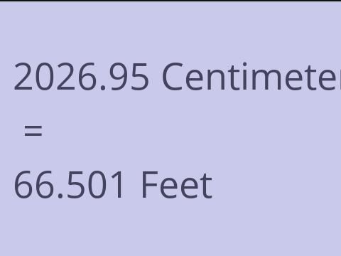 2026.95 CM TO FEET