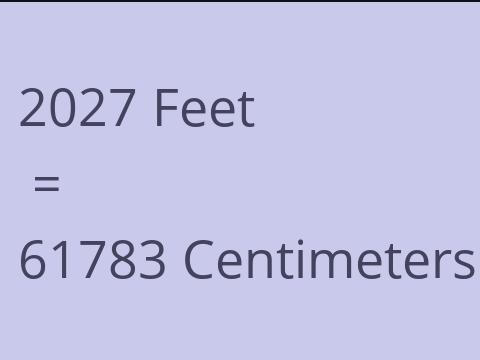 2027 FEET TO CM