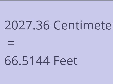 2027.36 CM TO FEET