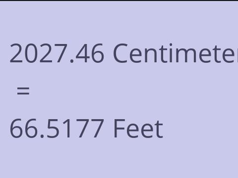 2027.46 CM TO FEET