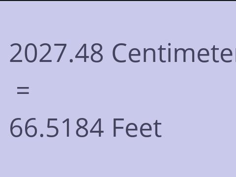 2027.48 CM TO FEET