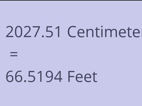 2027.51 CM TO FEET