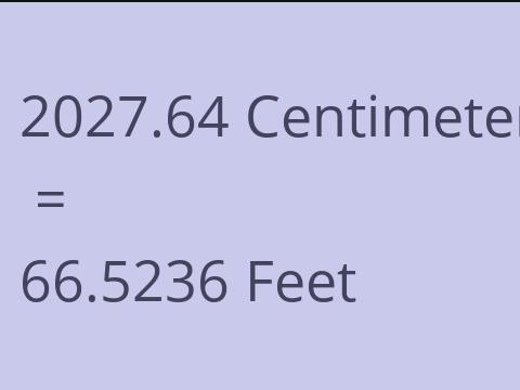 2027.64 CM TO FEET