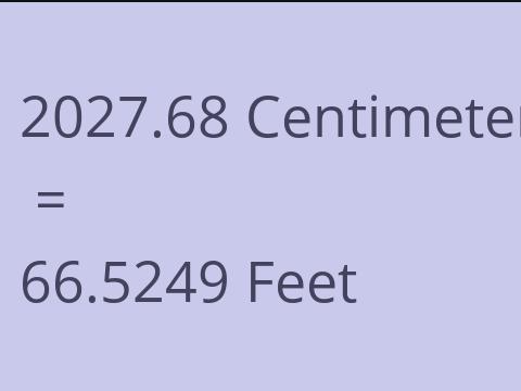 2027.68 CM TO FEET
