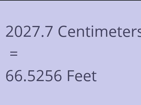 2027.7 CM TO FEET