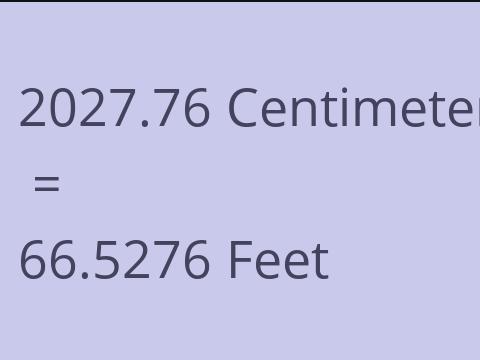 2027.76 CM TO FEET
