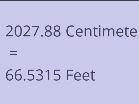 2027.88 CM TO FEET