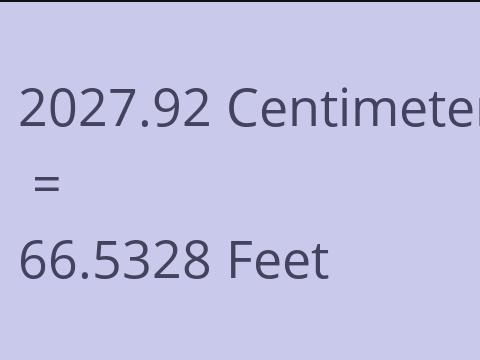 2027.92 CM TO FEET